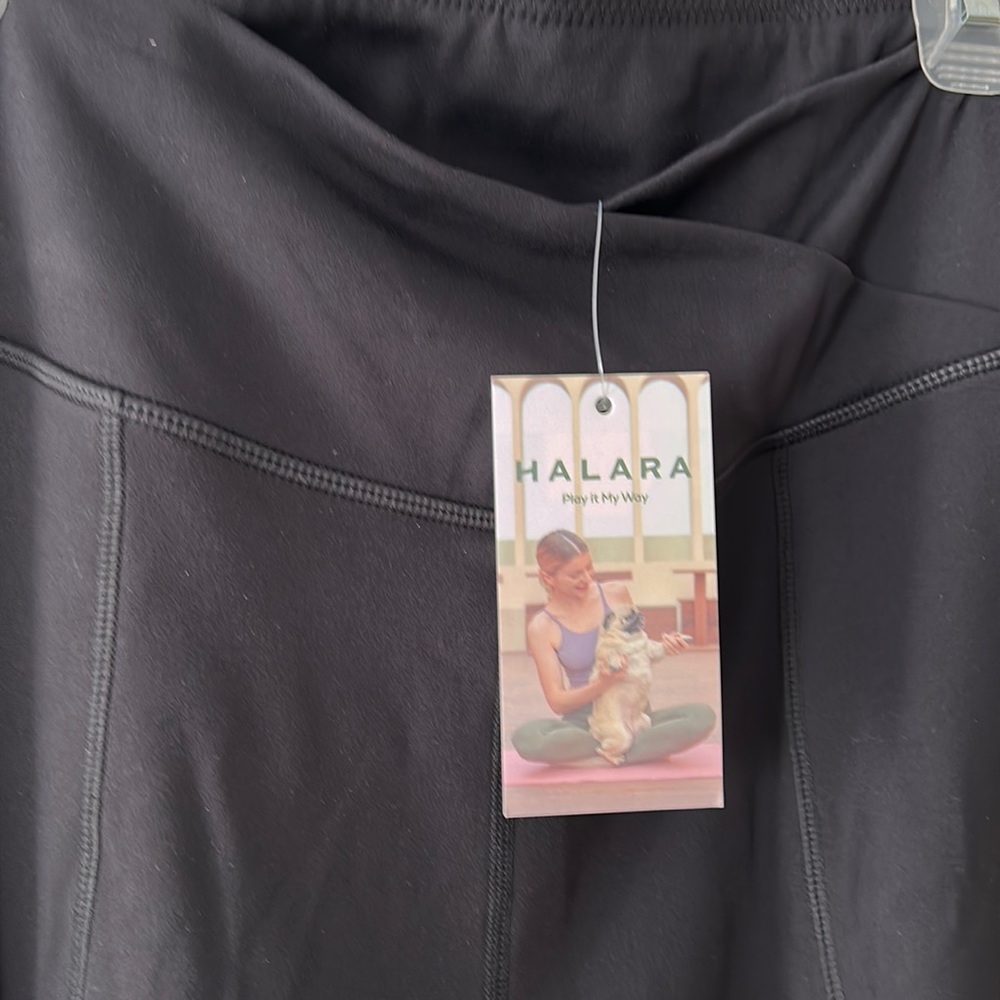 Halara crossover pocket slit leg leggings